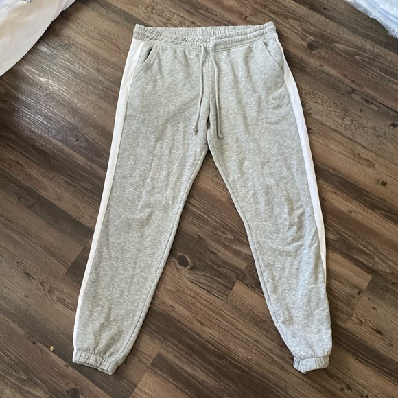 H&M Pants - Grey & White Jogger Sweatpants